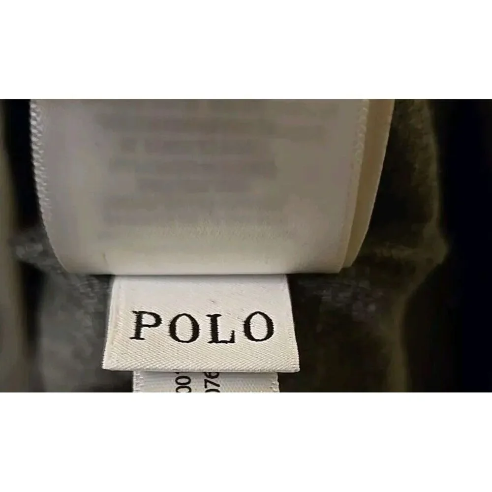 NWT POLO RALPH LAUREN Gray COTTON Blend SHAWL-COLLAR Men's Pullover‎ Sweater XL